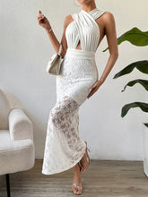 Load image into Gallery viewer, Lace Crisscross Sleeveless Maxi Dress
