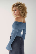 Load image into Gallery viewer, Double Take Ribbed Off-Shoulder Zip Up Long Sleeve Cardigan
