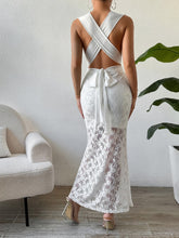 Load image into Gallery viewer, Lace Crisscross Sleeveless Maxi Dress
