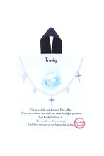 Load image into Gallery viewer, Trinity Cross Charm Message Necklace
