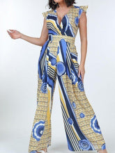 Load image into Gallery viewer, Ruffle Sleeve Surplice Jumpsuit
