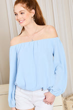 Load image into Gallery viewer, Off Shoulder Long Bubble Sleeve Top
