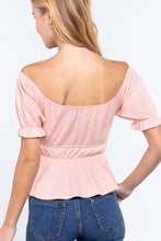 Load image into Gallery viewer, Short Off Shoulder Knit Gauze Top
