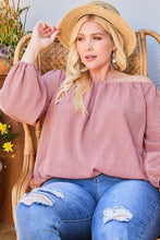 Load image into Gallery viewer, Off Shoulder Long Bubble Sleeve Plaid Top

