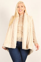 Load image into Gallery viewer, Faux Fur Vest Jacket With Open Front
