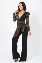 Load image into Gallery viewer, Plunging Leopard Jumpsuit
