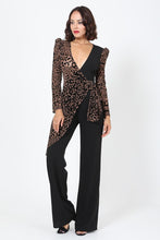 Load image into Gallery viewer, Plunging Leopard Jumpsuit
