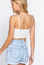 Load image into Gallery viewer, Zippered Cross Rib Knit Crop Cami
