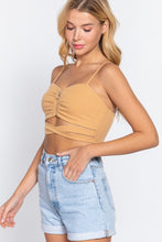 Load image into Gallery viewer, Zippered Cross Rib Knit Crop Cami
