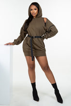 Load image into Gallery viewer, Double Zipper Long Sleeve Hooded Mini Dress
