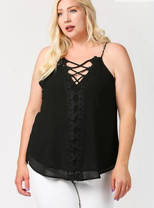 Lattice Top With Scalloped Lace