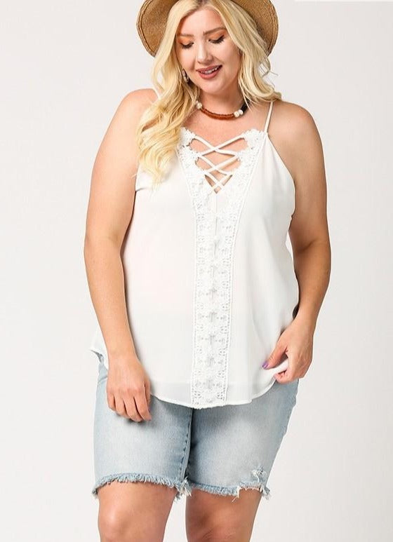 Lattice Top With Scalloped Lace