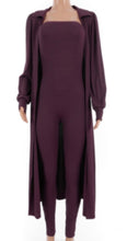 Load image into Gallery viewer, Two Piece Strapless Jumpsuit and Cardigan Set
