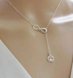 Silver Long Chain Pendant Necklace