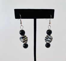 Load image into Gallery viewer, Zebra pattern earrings

