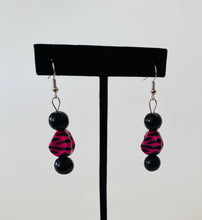 Load image into Gallery viewer, Zebra pattern earrings

