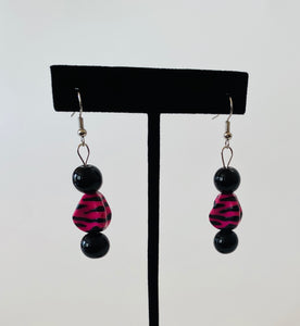 Zebra pattern earrings