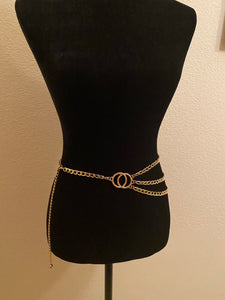 Gold Triple Chained Belt