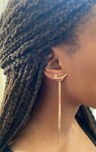 Load image into Gallery viewer, Gold Long Tassel Earrings
