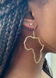 Outline of Africa Earrings