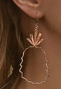 Rose Gold Pineapple Earrings