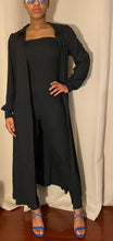 Load image into Gallery viewer, Two Piece Strapless Jumpsuit and Cardigan Set
