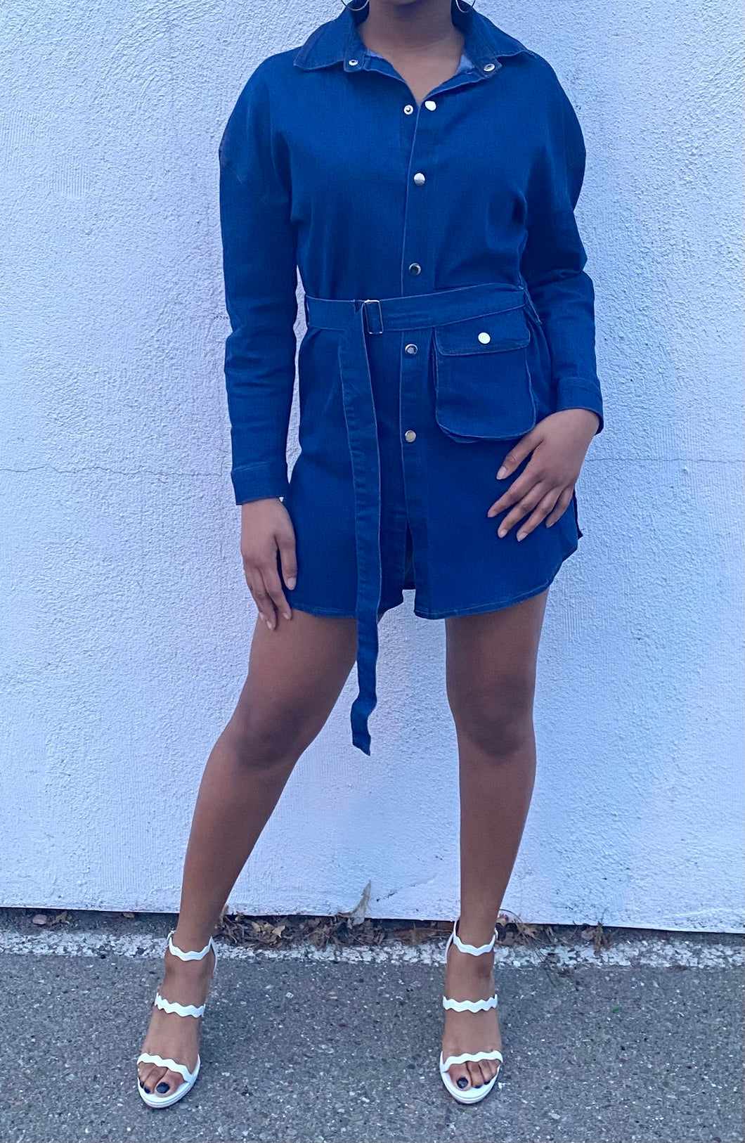 Button Up Denim Dress