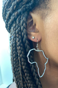 Outline of Africa Earrings